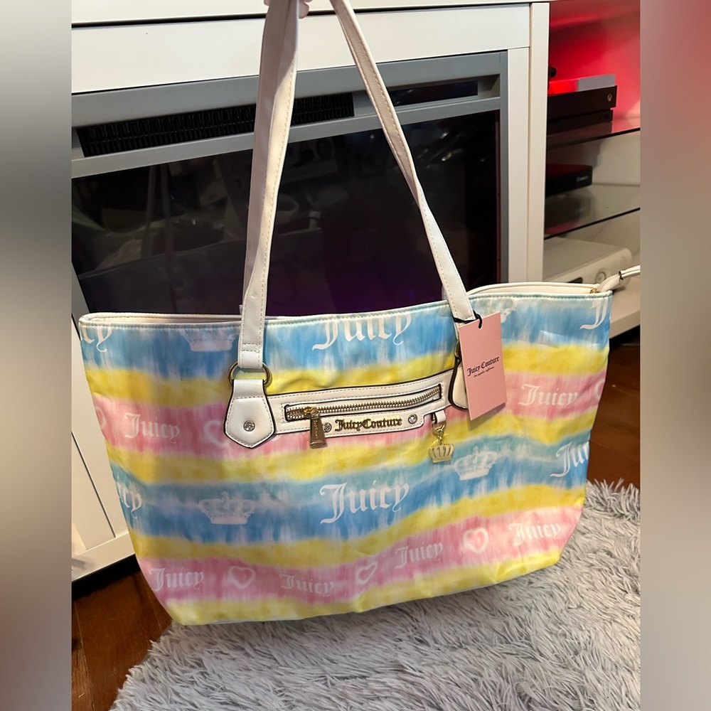 ❌❌SOLD! - NEW JUICY COUTURE XL Signature Logo Tie Dye Weekender Bag Tote Purse